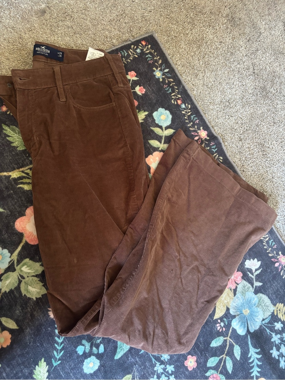 Hollister Chocolate Brown Corduroy Pants